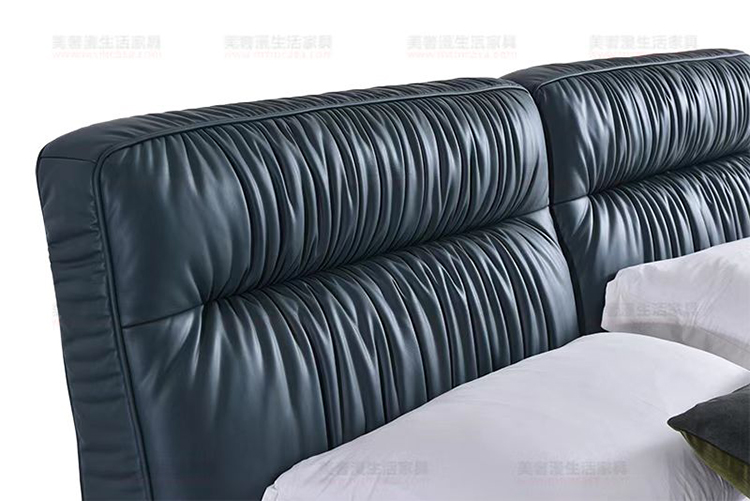 美奢漫意式極簡(jiǎn)仿真皮科技布鋼架床DL-001B#