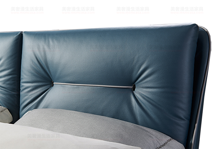 美奢漫極簡(jiǎn)科技布臥室軟包床WN-C2099#