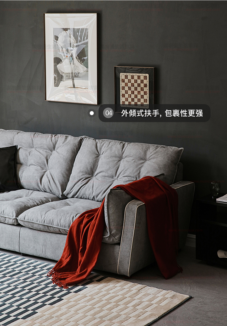 美奢漫意式極簡科技皮羽絨沙發(fā)HY-SF2105#