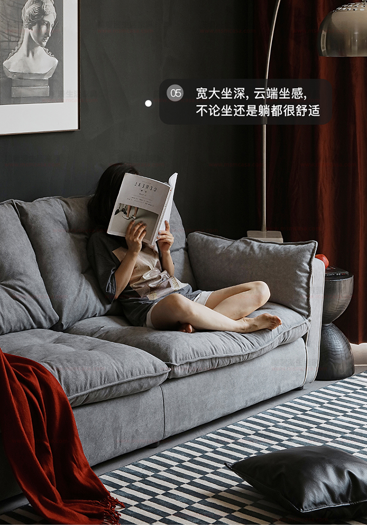 美奢漫意式極簡科技皮羽絨沙發(fā)HY-SF2105#