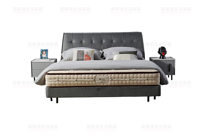 美奢漫極簡(jiǎn)磨砂皮臥室軟床WN-C2090#